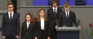 После выступления школьника в Бундестаге наказаны пять человек